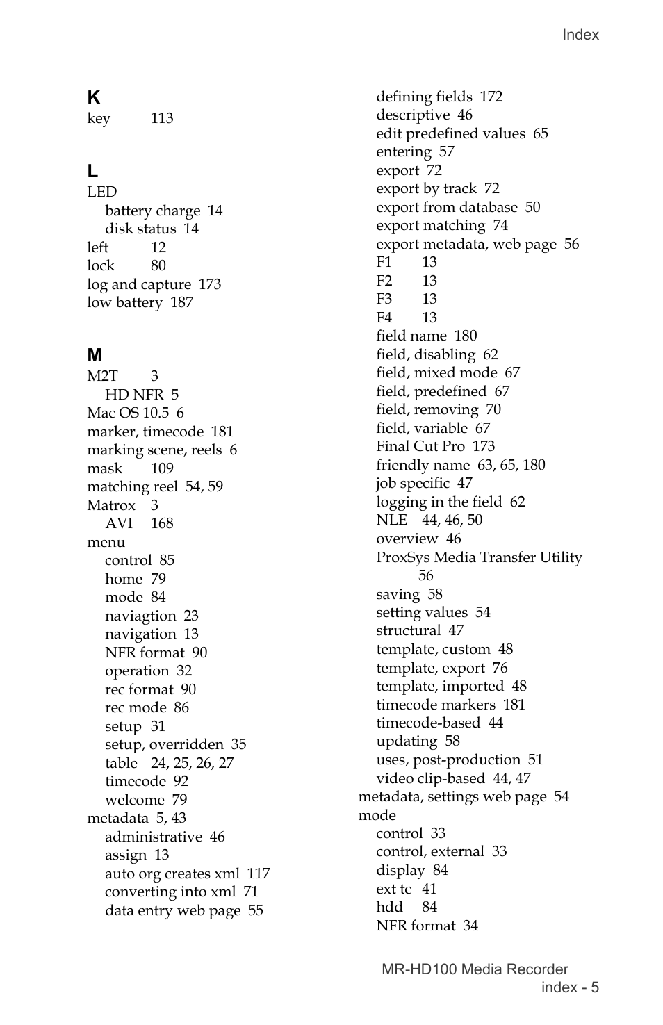 FOCUS Enhancements MR-HD100 User Manual | Page 215 / 224