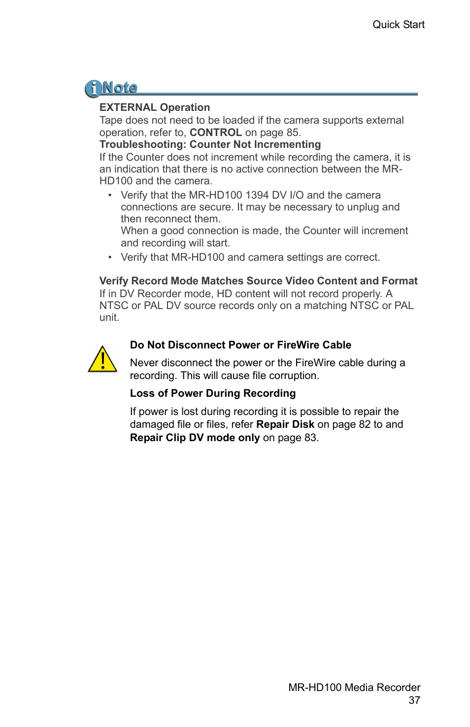 FOCUS Enhancements MR-HD100 User Manual | Page 57 / 224