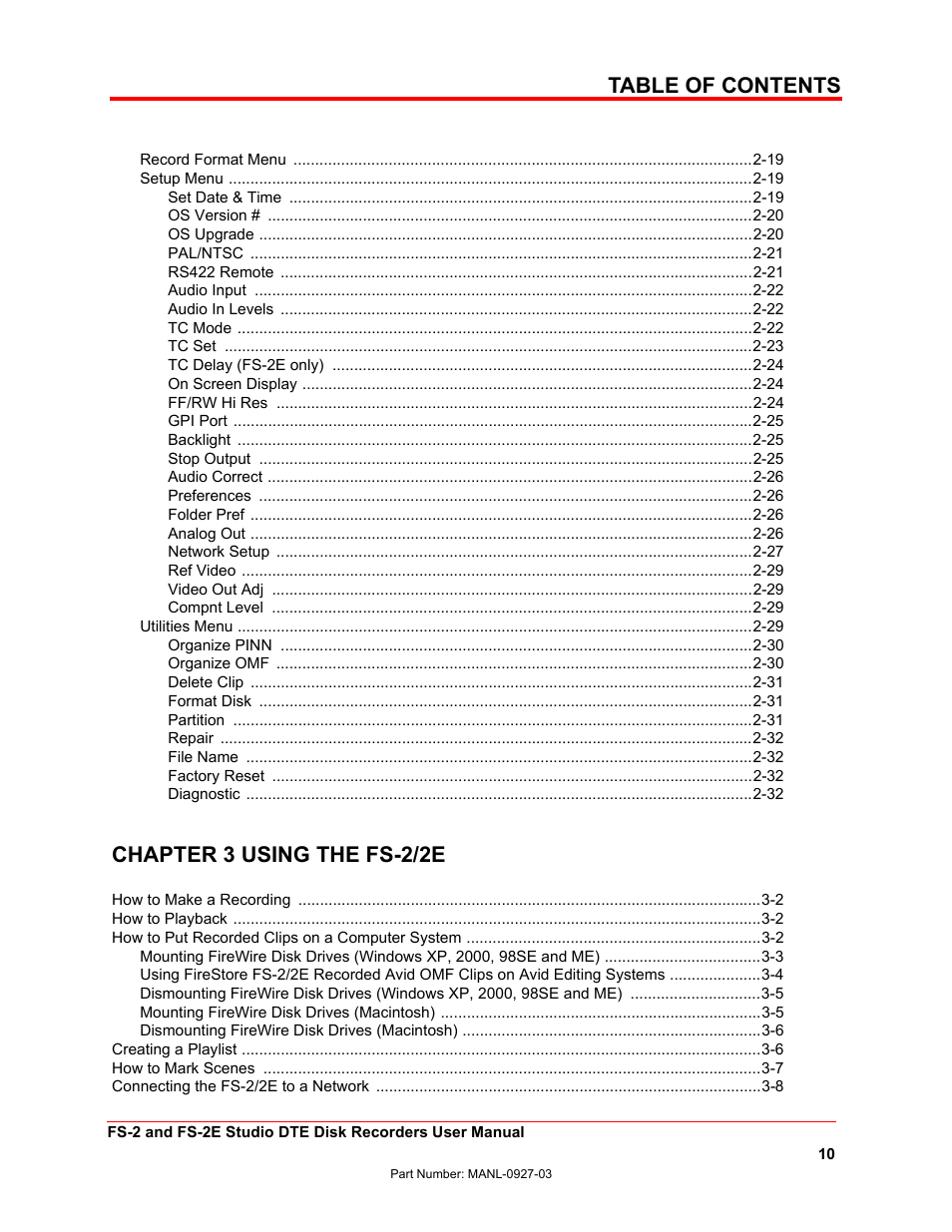 FOCUS Enhancements FS-2/2E User Manual | Page 10 / 71