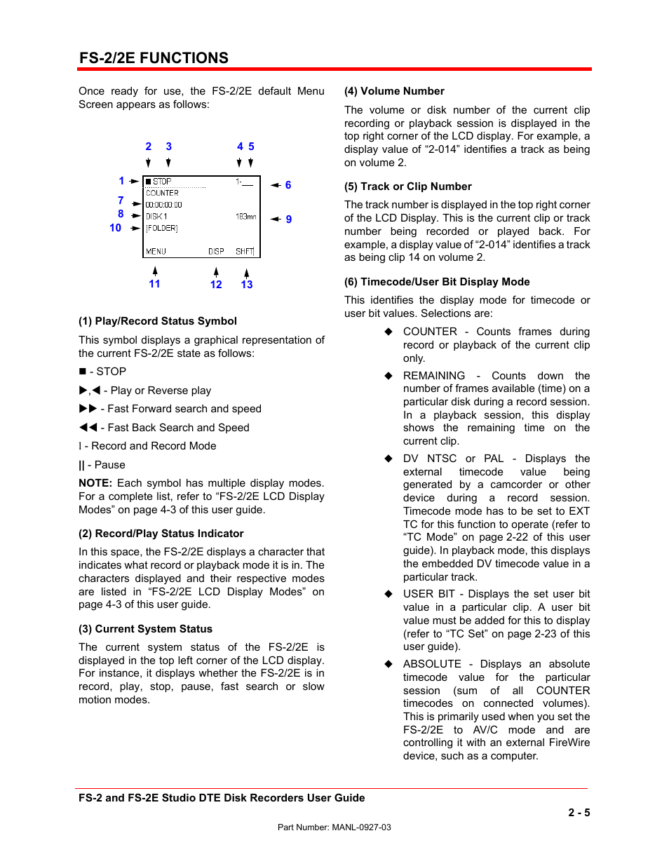 Fs-2/2e functions | FOCUS Enhancements FS-2/2E User Manual | Page 26 / 71
