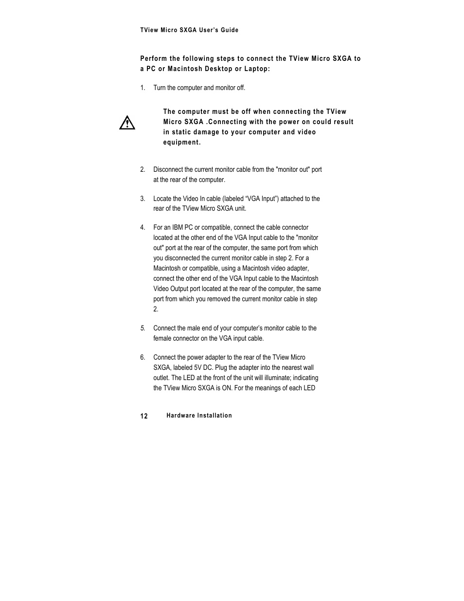 FOCUS Enhancements SXGA User Manual | Page 16 / 45
