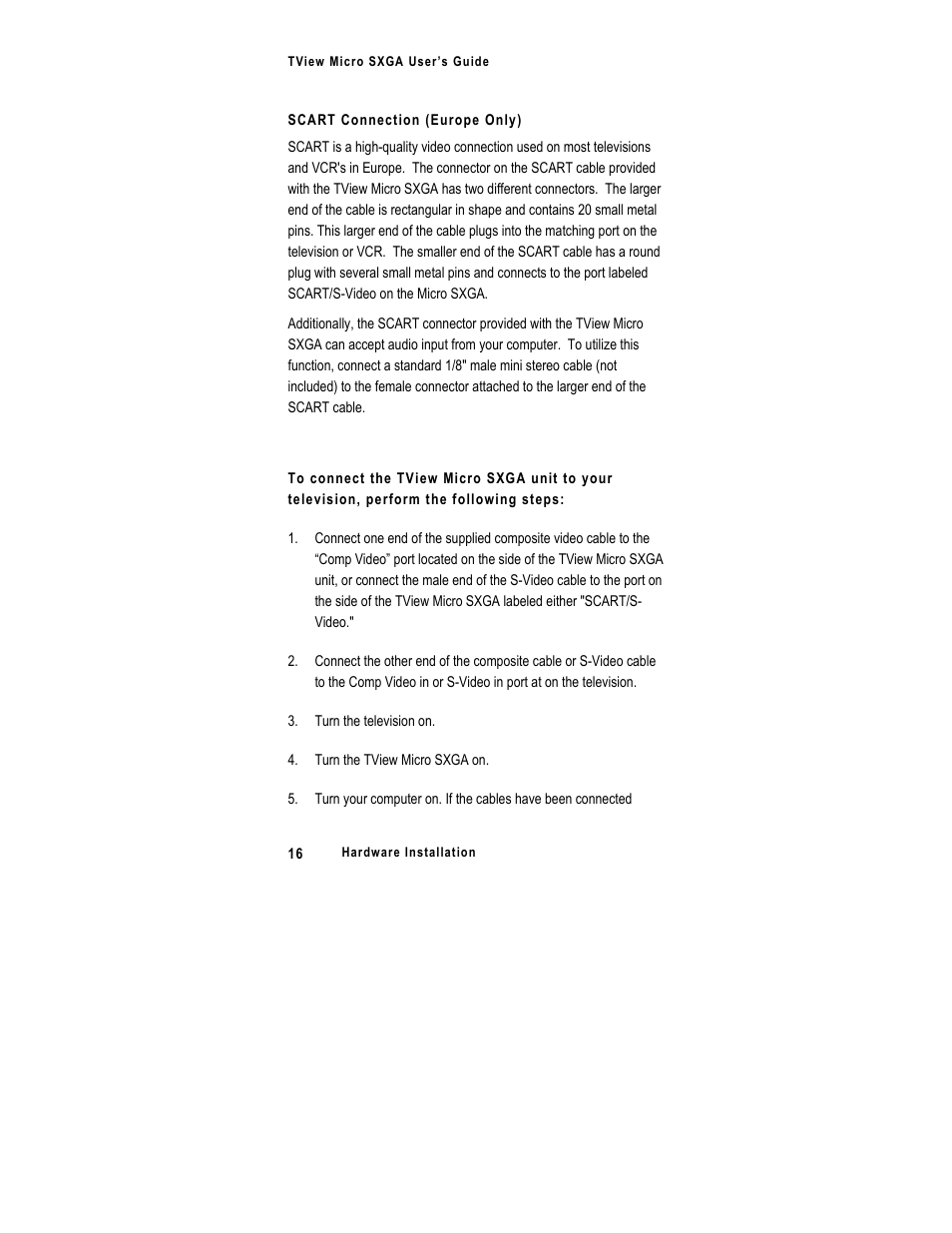 FOCUS Enhancements SXGA User Manual | Page 20 / 45