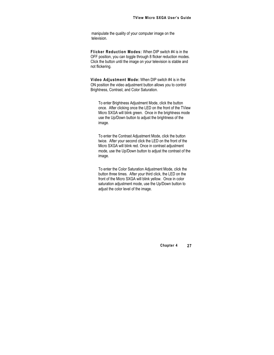 FOCUS Enhancements SXGA User Manual | Page 31 / 45