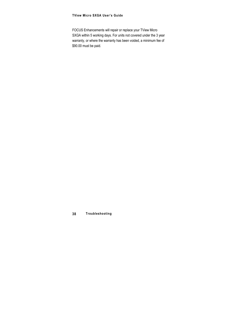 FOCUS Enhancements SXGA User Manual | Page 42 / 45