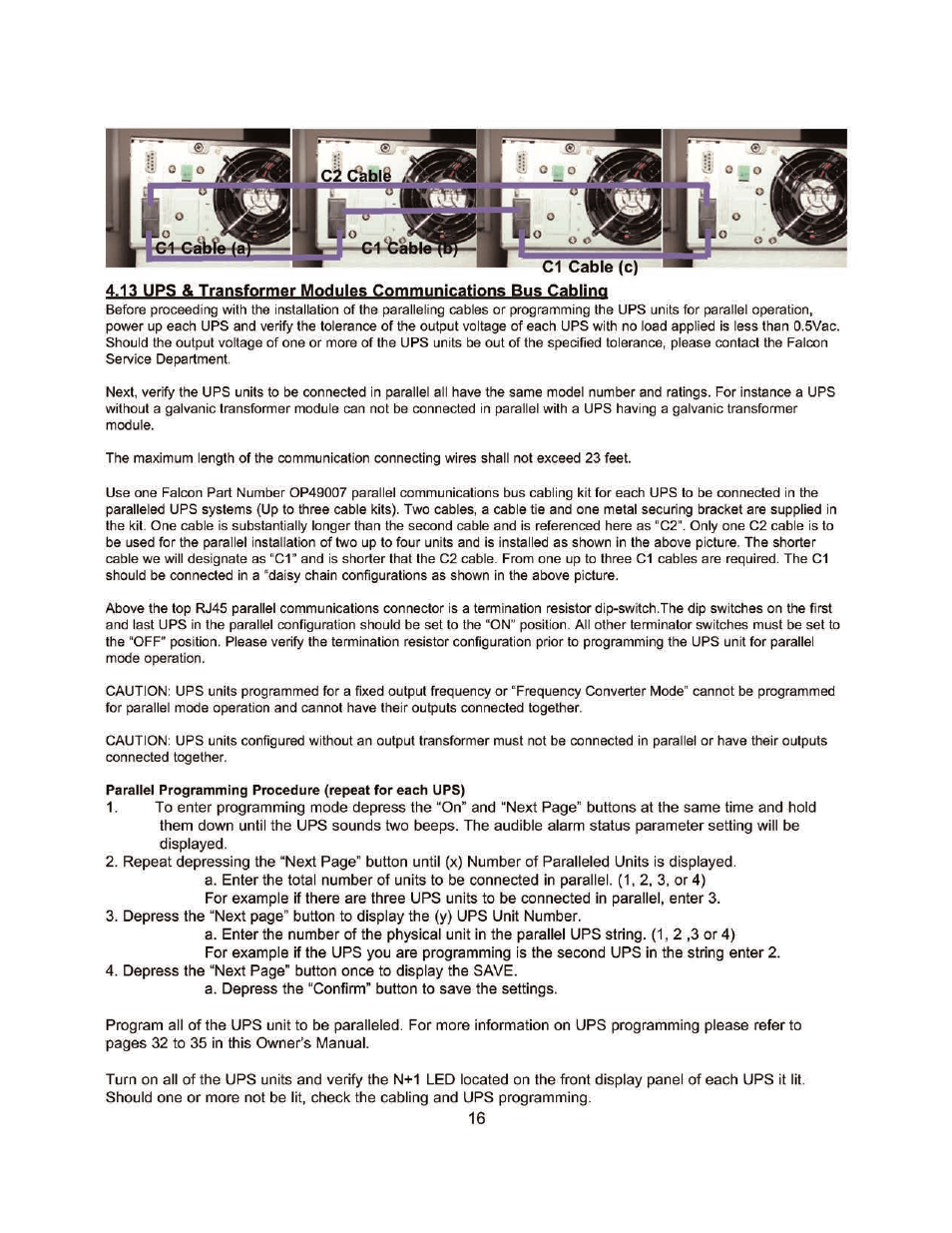 Falcon RACKMOUNT UPS PLUS FN4KRM-2TX User Manual | Page 16 / 44