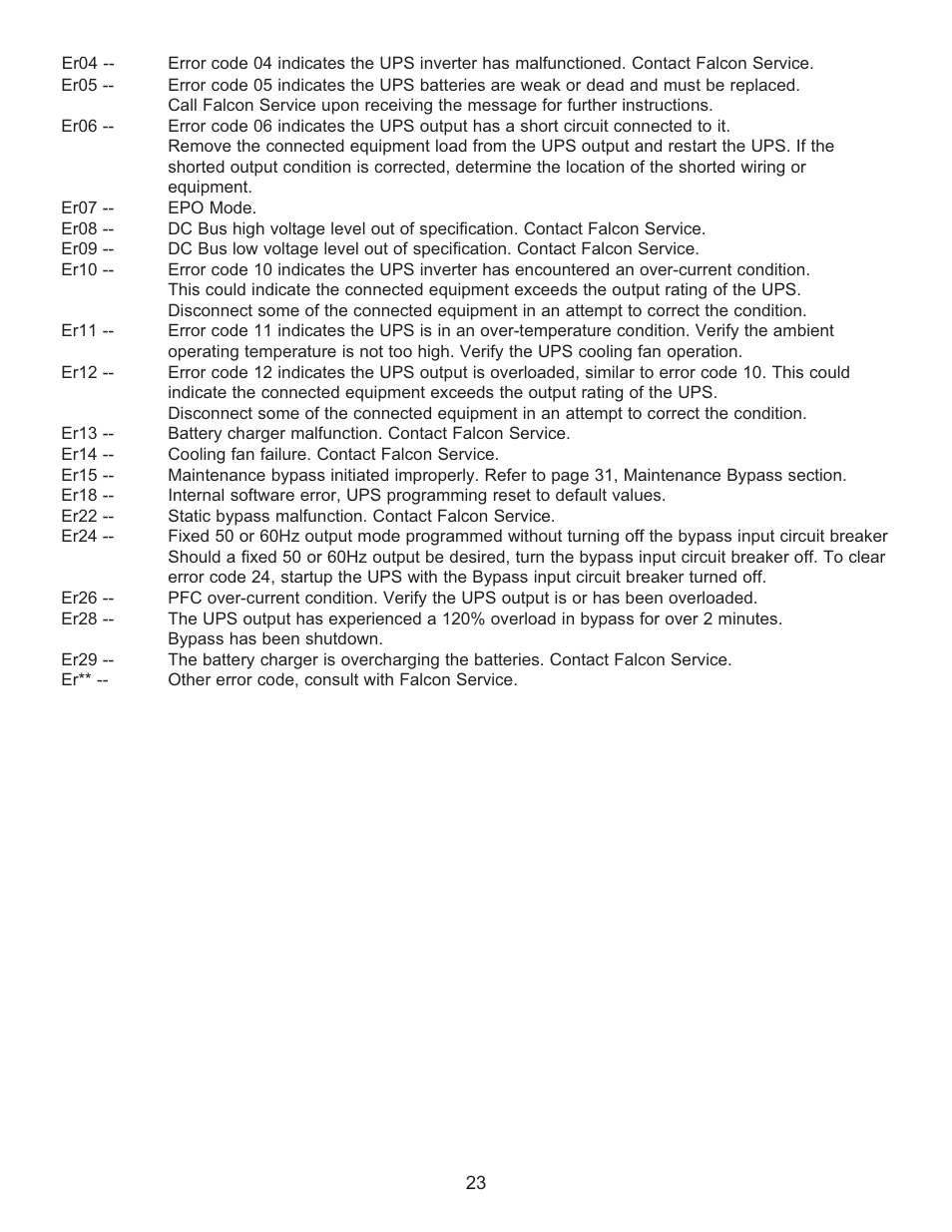 Falcon RACKMOUNT UPS PLUS FN4KRM-2TX User Manual | Page 23 / 44