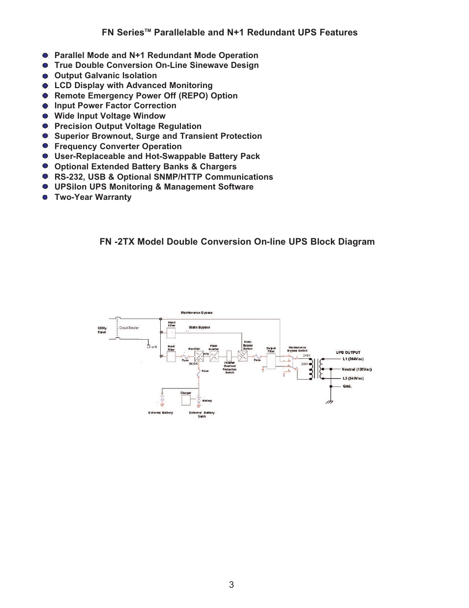 Falcon RACKMOUNT UPS PLUS FN4KRM-2TX User Manual | Page 3 / 44