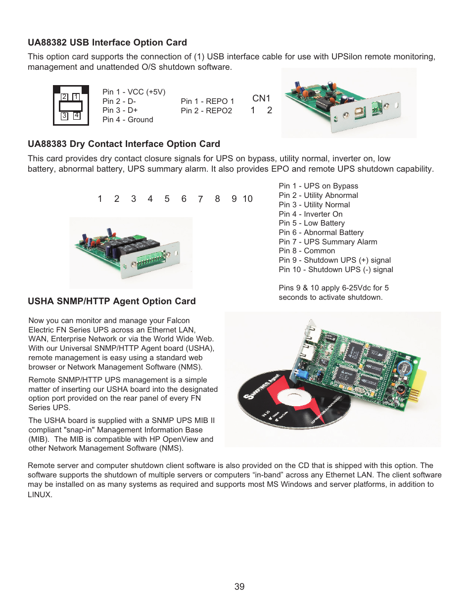 Falcon RACKMOUNT UPS PLUS FN4KRM-2TX User Manual | Page 39 / 44