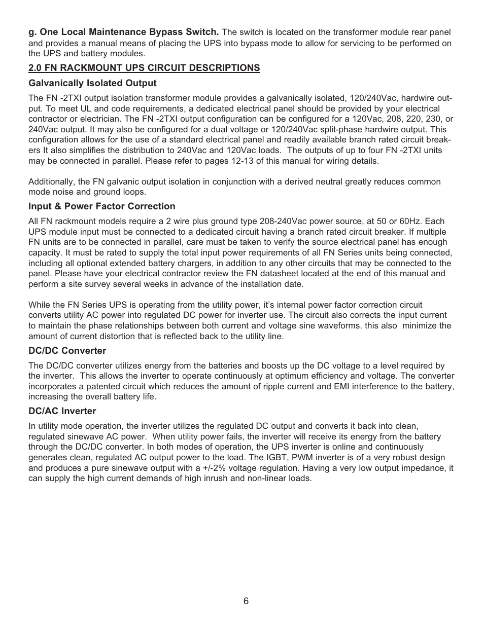 Falcon RACKMOUNT UPS PLUS FN4KRM-2TX User Manual | Page 6 / 44