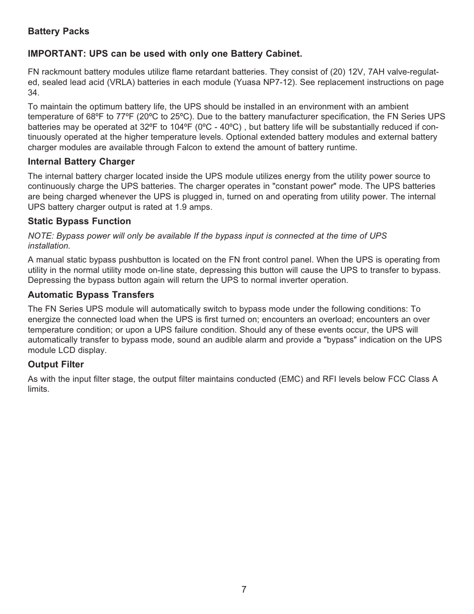 Falcon RACKMOUNT UPS PLUS FN4KRM-2TX User Manual | Page 7 / 44