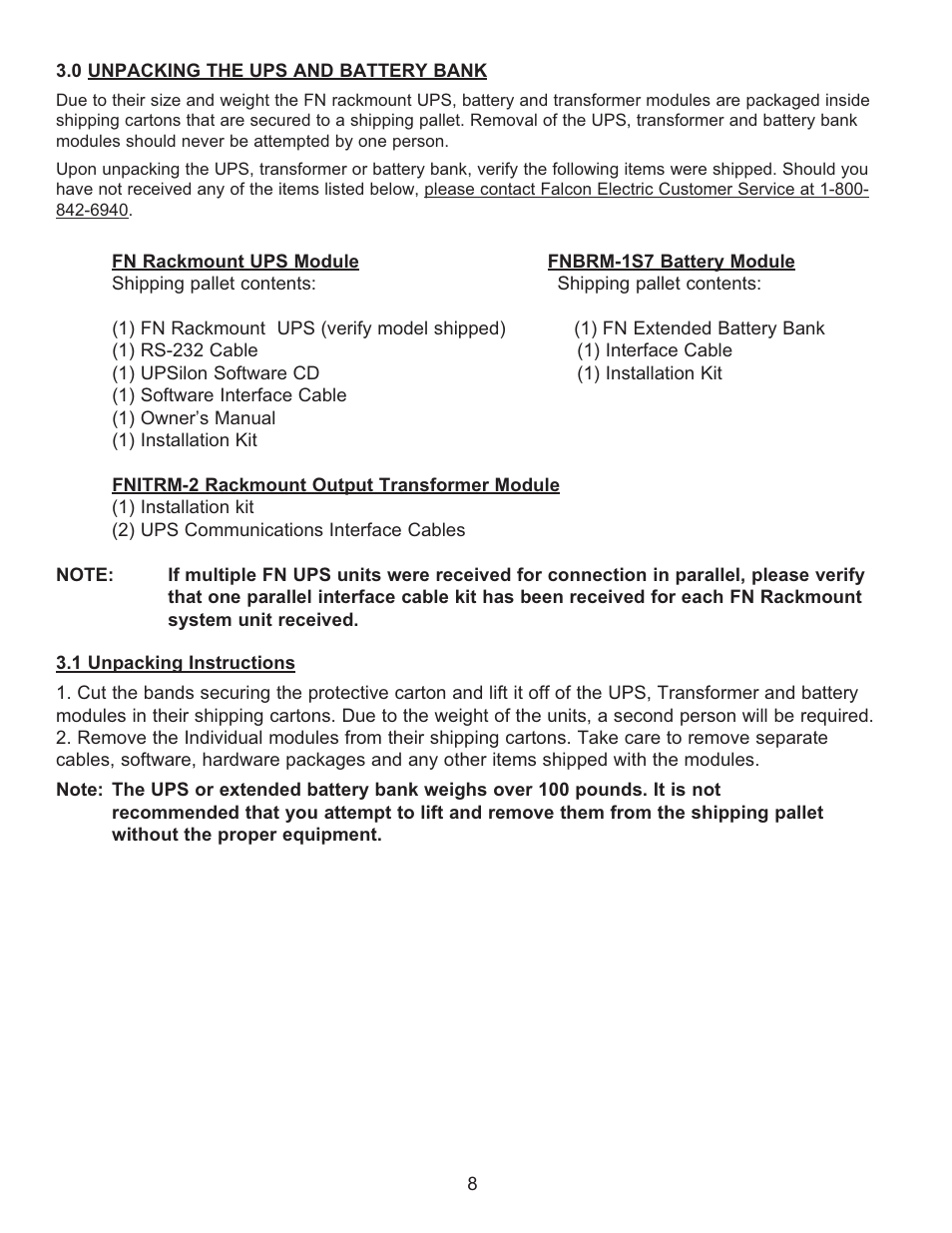 Falcon RACKMOUNT UPS PLUS FN4KRM-2TX User Manual | Page 8 / 44