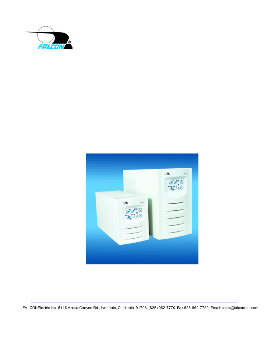 Falcon UNINTERRUPTIBLE POWER SUPPLY MODELS SG2K-2TXI User Manual | 25 pages