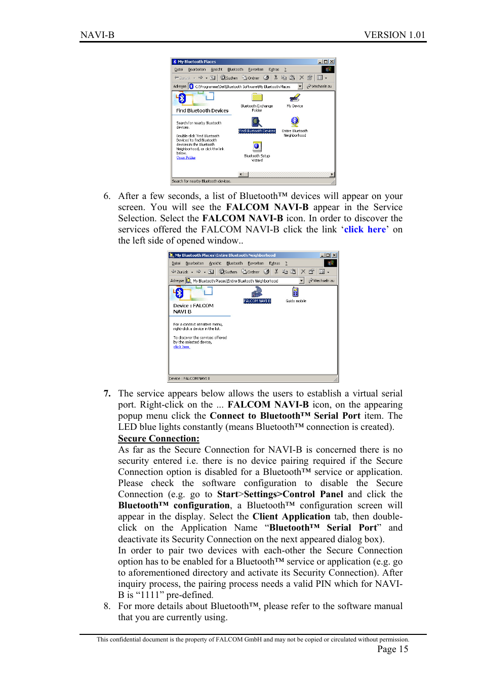 Falcon NAVI-B User Manual | Page 15 / 25