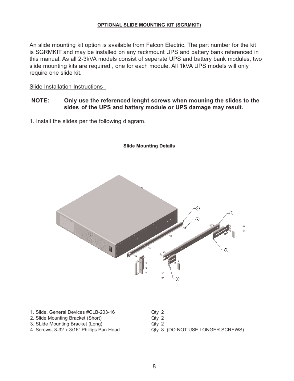 Falcon RACKMOUNT SG SERIES UPS PLUS SG1KRM-1TU User Manual | Page 10 / 24