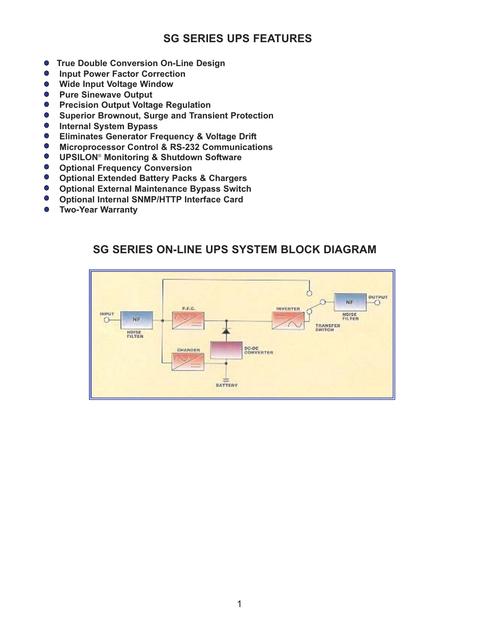Falcon RACKMOUNT SG SERIES UPS PLUS SG1KRM-1TU User Manual | Page 3 / 24