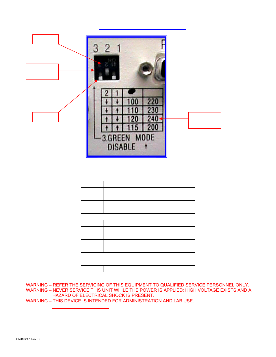 Dip switch settings (all svr 1kva – 3kva models) | Falcon SVR2K-2T User Manual | Page 8 / 13