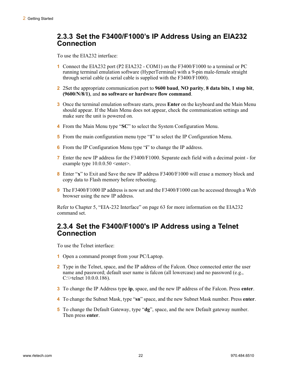 Falcon F3400 User Manual | Page 22 / 94