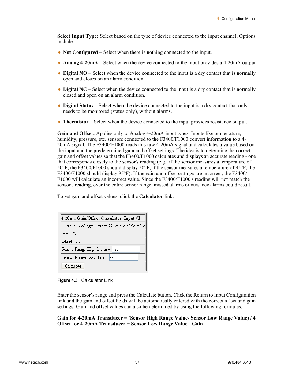 Figure 4.3 calculator link | Falcon F3400 User Manual | Page 37 / 94