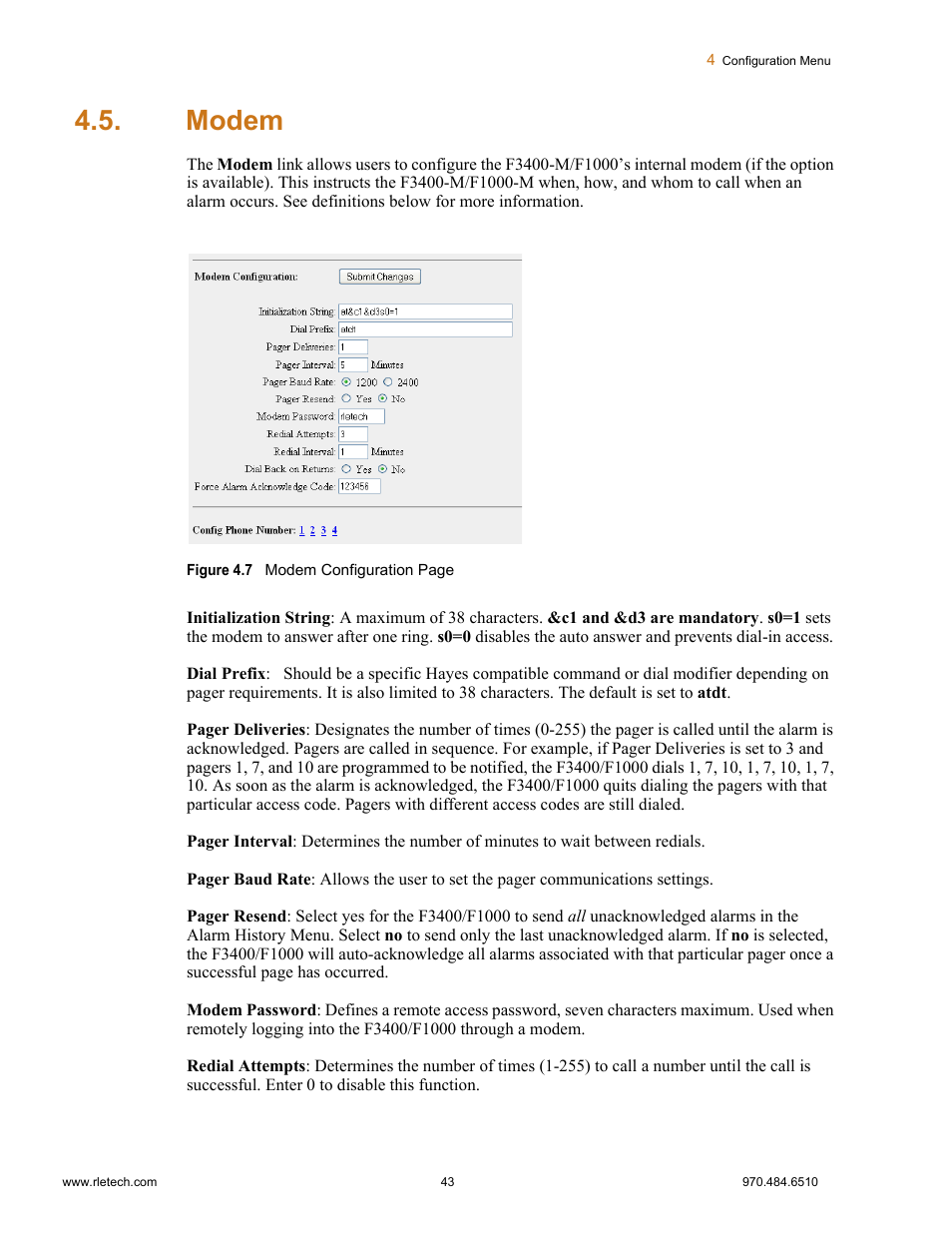 Modem | Falcon F3400 User Manual | Page 43 / 94