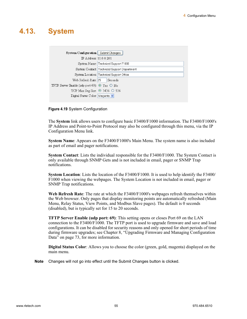 System, Figure 4.19 system configuration | Falcon F3400 User Manual | Page 55 / 94