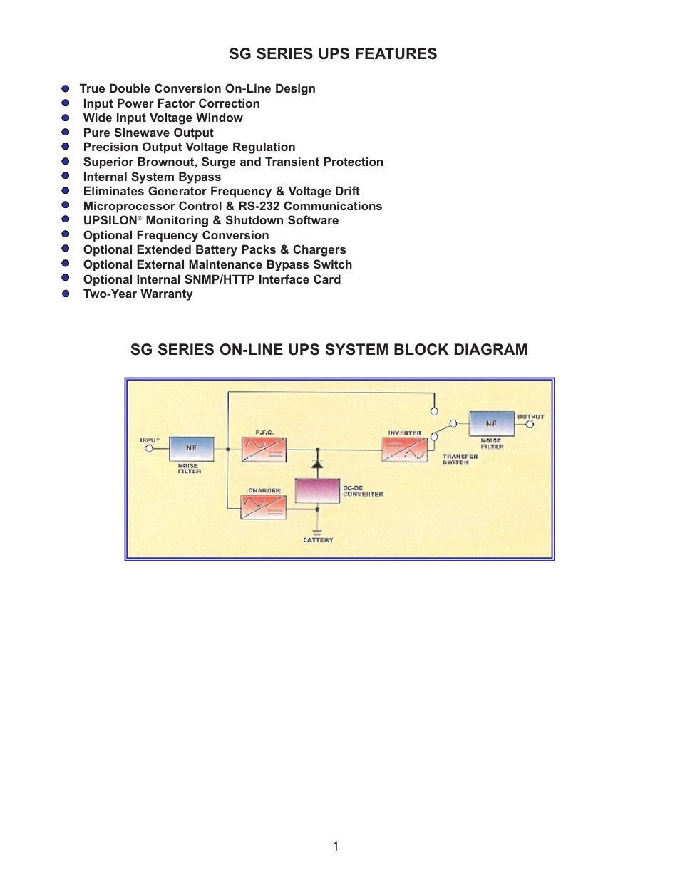 Falcon SG SERIES SG800-1T User Manual | Page 3 / 27