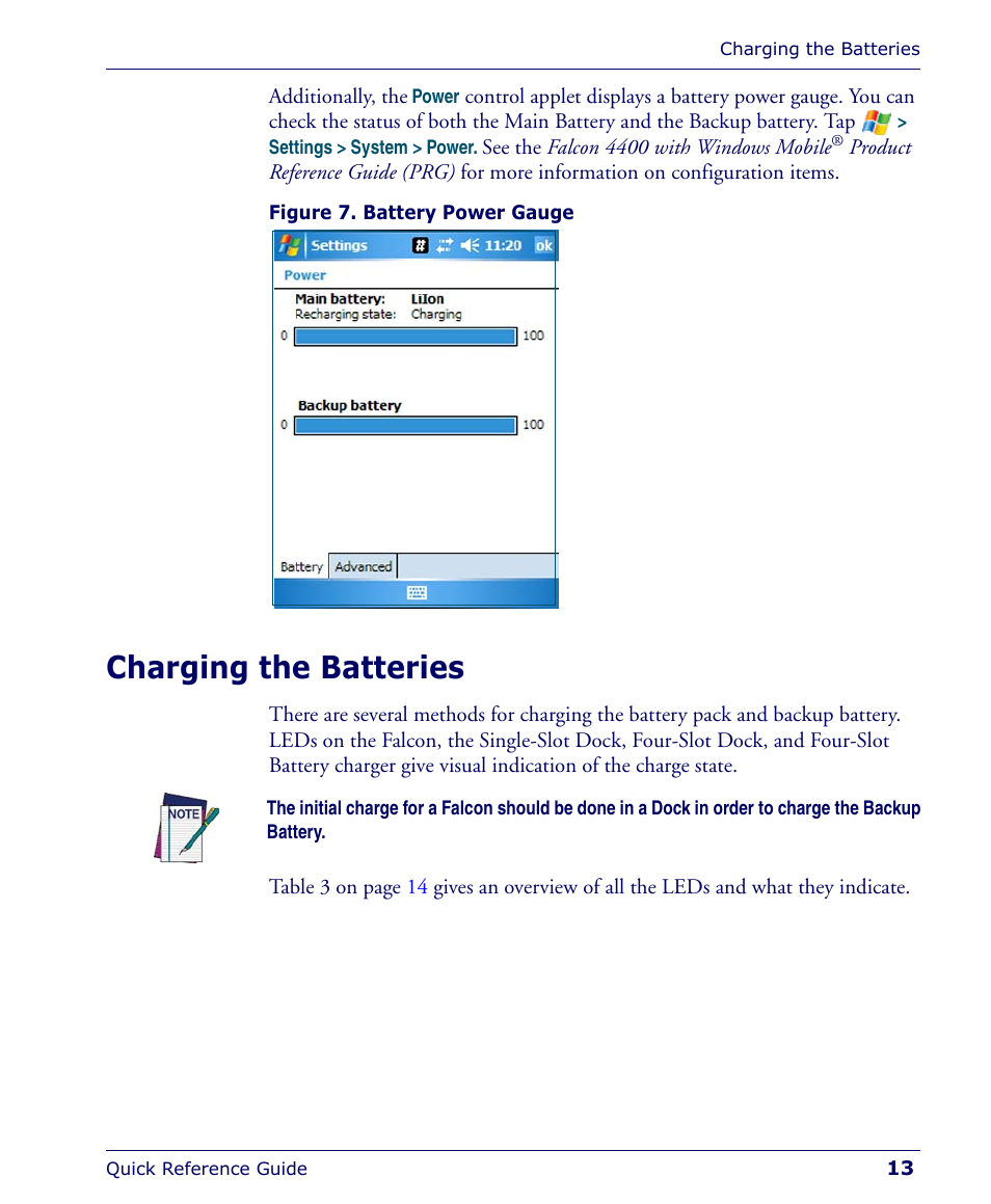 Charging the batteries | Falcon 4400 User Manual | Page 15 / 68