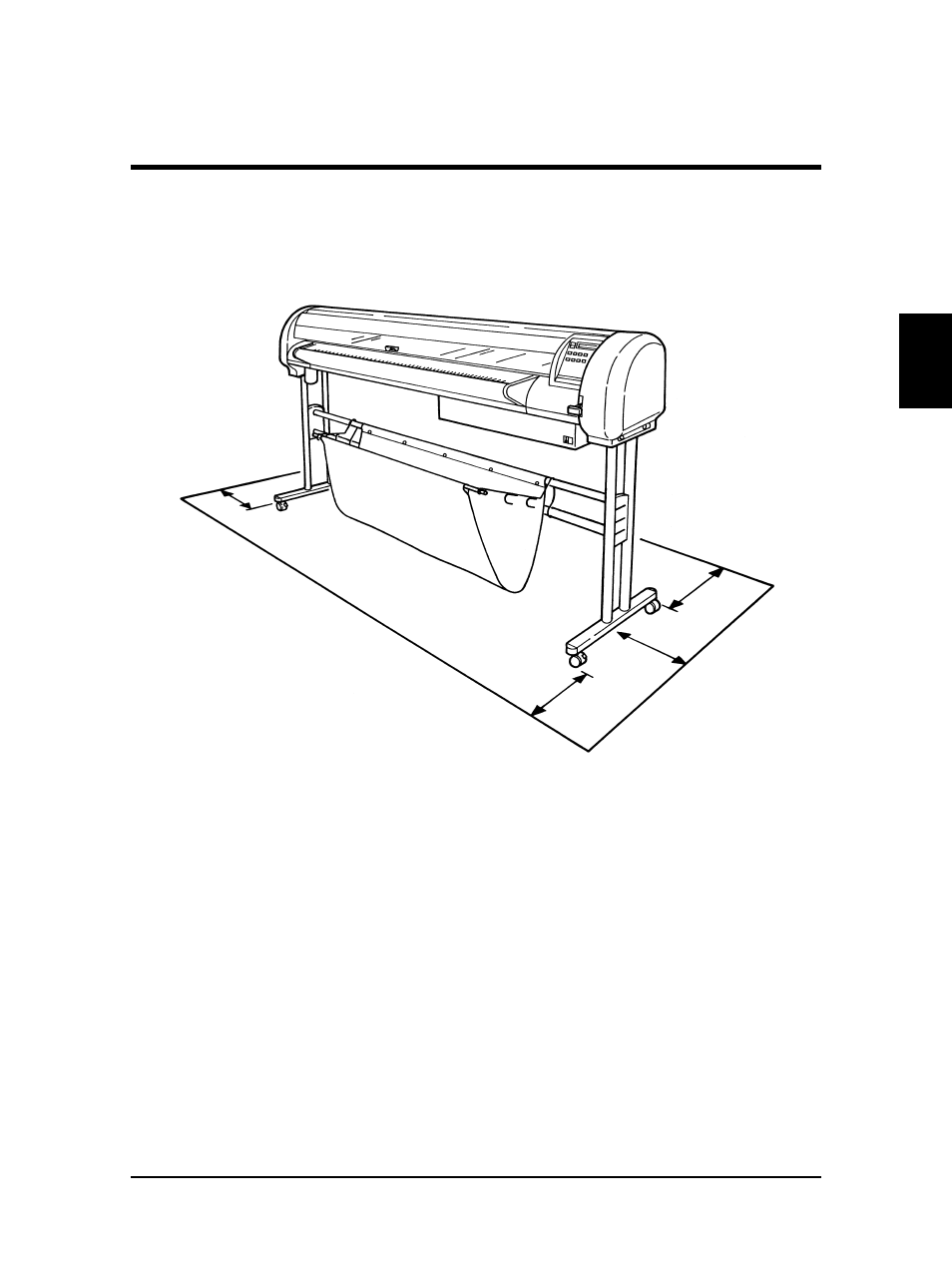 Space required for installation | Falcon Graphics RJ-6000 Series User Manual | Page 16 / 110