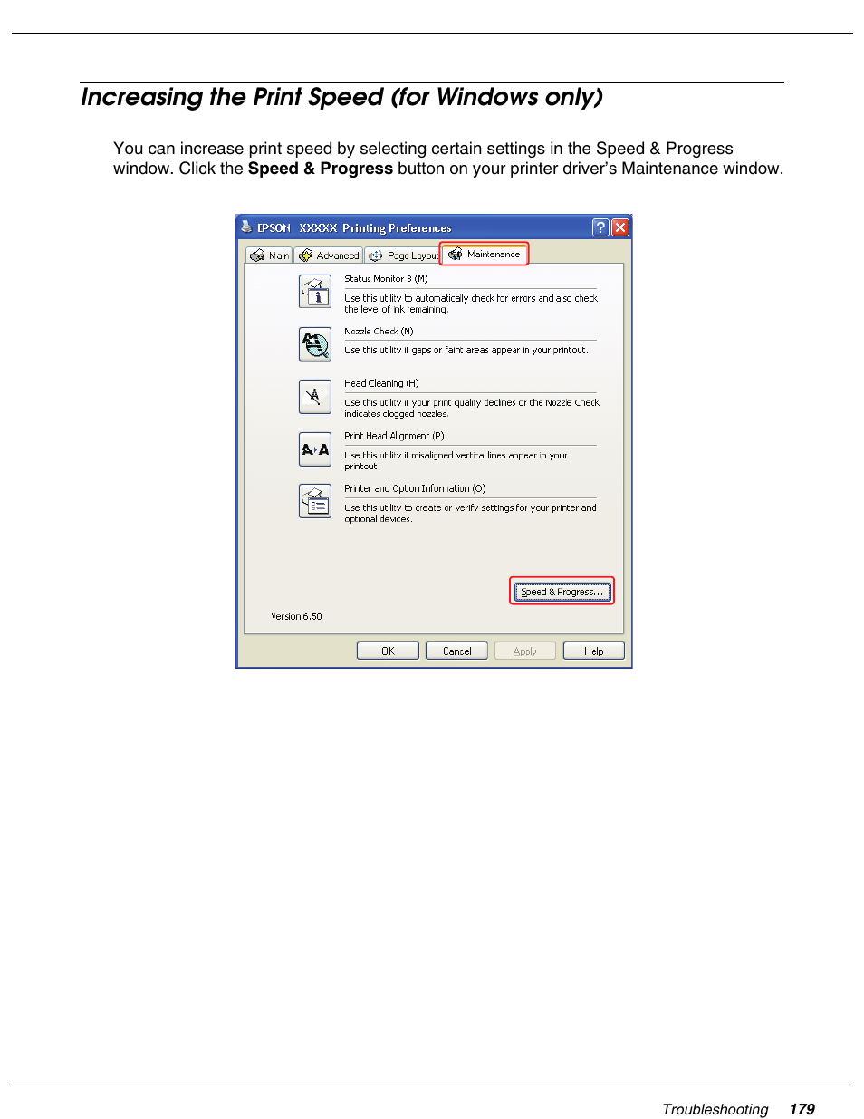 Increasing the print speed (for windows only) | Falcon B-300 User Manual | Page 179 / 201