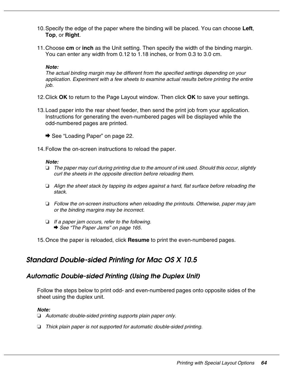 Standard double-sided printing for mac os x 10.5 | Falcon B-300 User Manual | Page 64 / 201