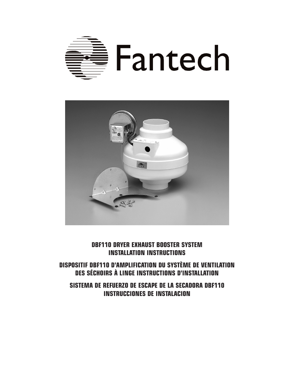 Fantech DBF110 User Manual | 12 pages