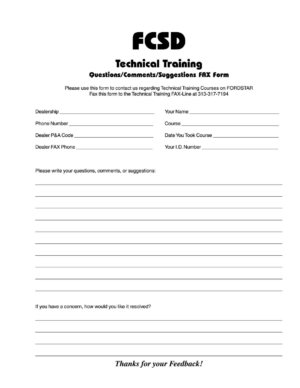 FORD FCSD TECHNICAL TRAINING FCS-14000-DL User Manual | Page 115 / 116