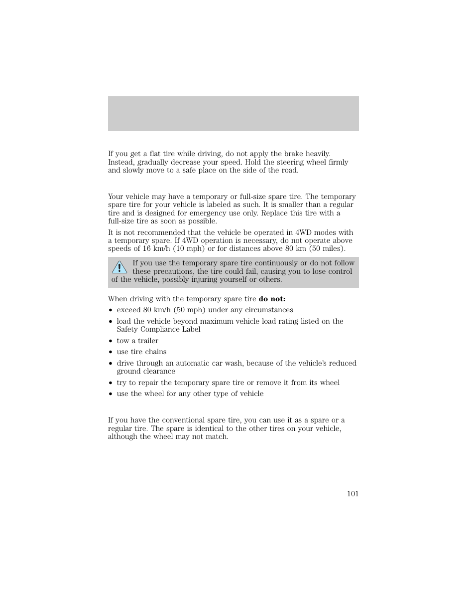 Roadside emergencies | FORD 1998 Ranger User Manual | Page 101 / 160