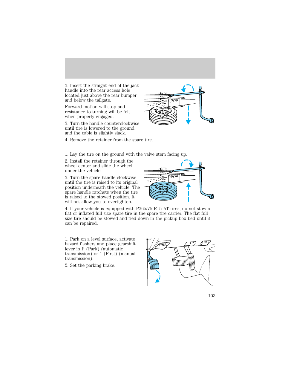 Roadside emergencies | FORD 1998 Ranger User Manual | Page 103 / 160