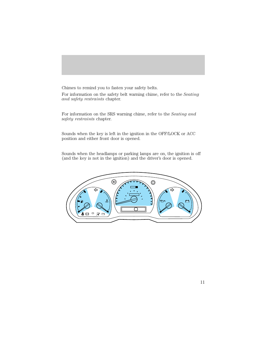 Instrumentation | FORD 1998 Ranger User Manual | Page 11 / 160