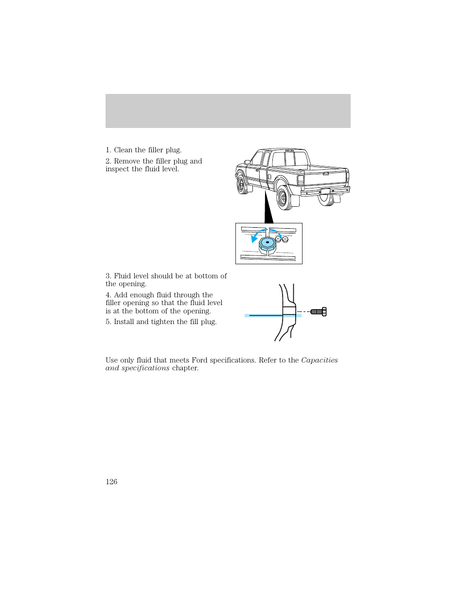 Maintenance and care | FORD 1998 Ranger User Manual | Page 126 / 160