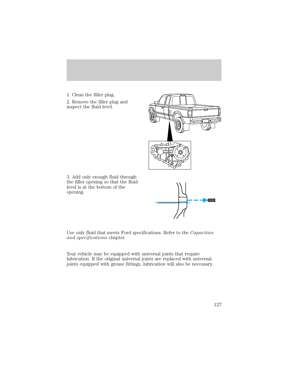 Maintenance and care | FORD 1998 Ranger User Manual | Page 127 / 160