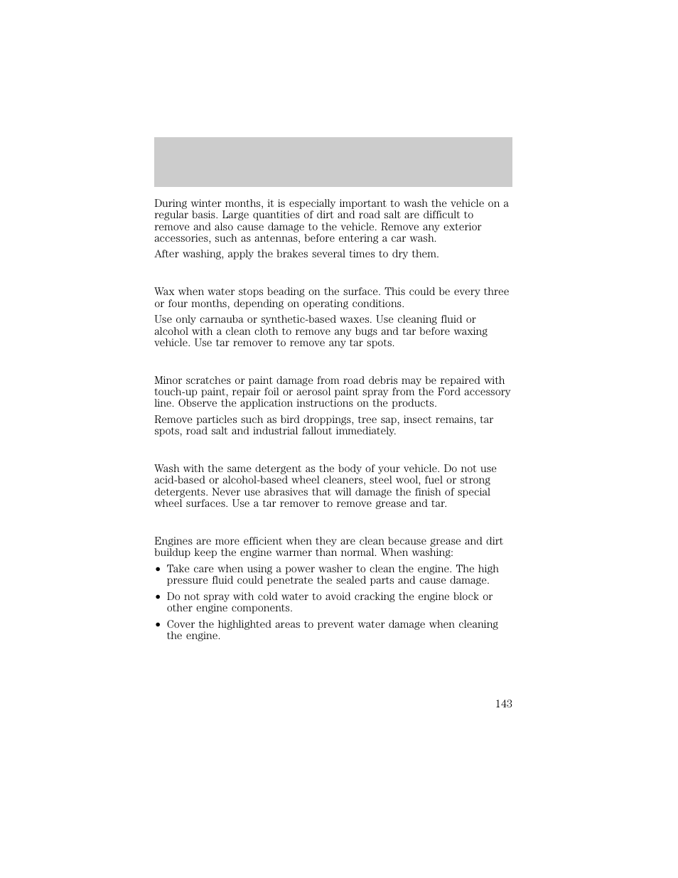 Maintenance and care | FORD 1998 Ranger User Manual | Page 143 / 160