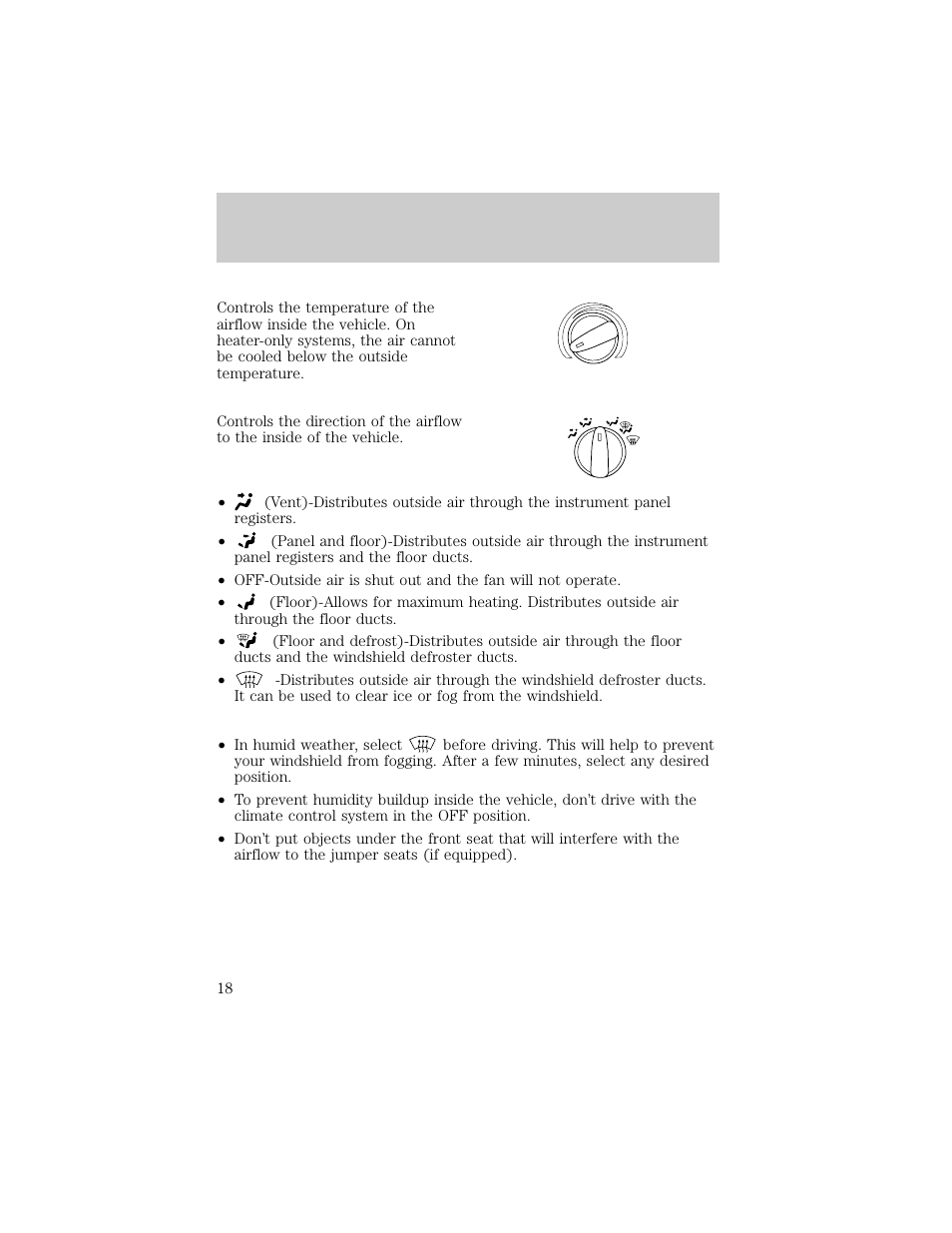 Controls and features | FORD 1998 Ranger User Manual | Page 18 / 160