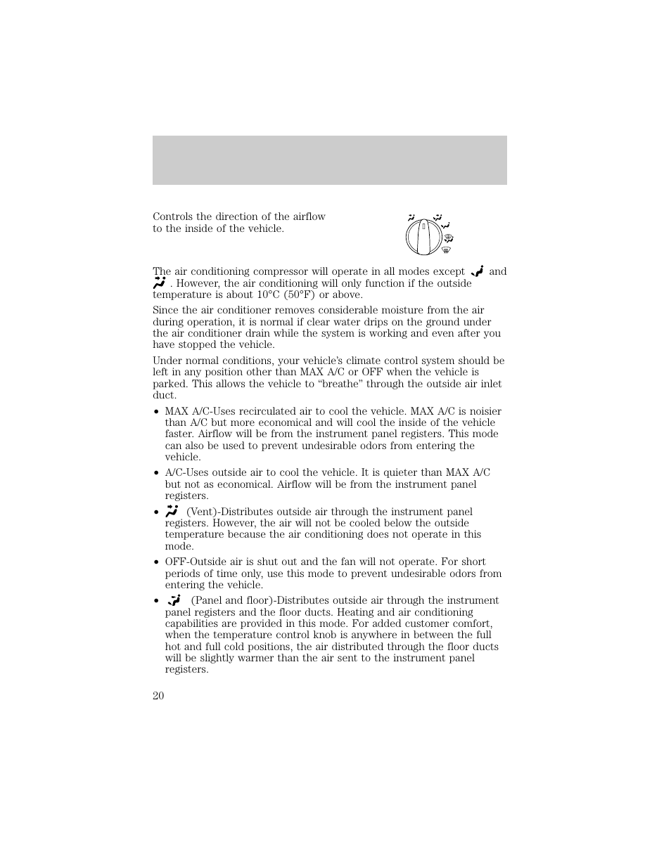 Controls and features | FORD 1998 Ranger User Manual | Page 20 / 160
