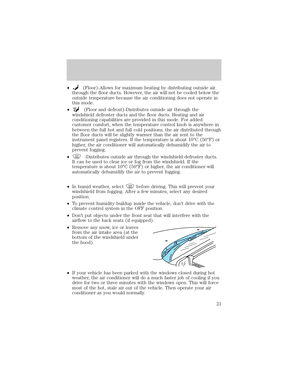 Controls and features | FORD 1998 Ranger User Manual | Page 21 / 160