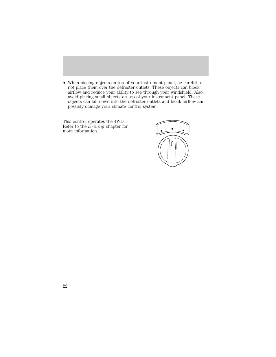 Controls and features | FORD 1998 Ranger User Manual | Page 22 / 160