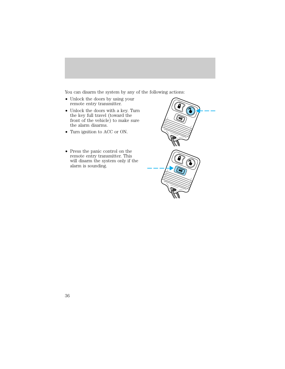Controls and features | FORD 1998 Ranger User Manual | Page 36 / 160