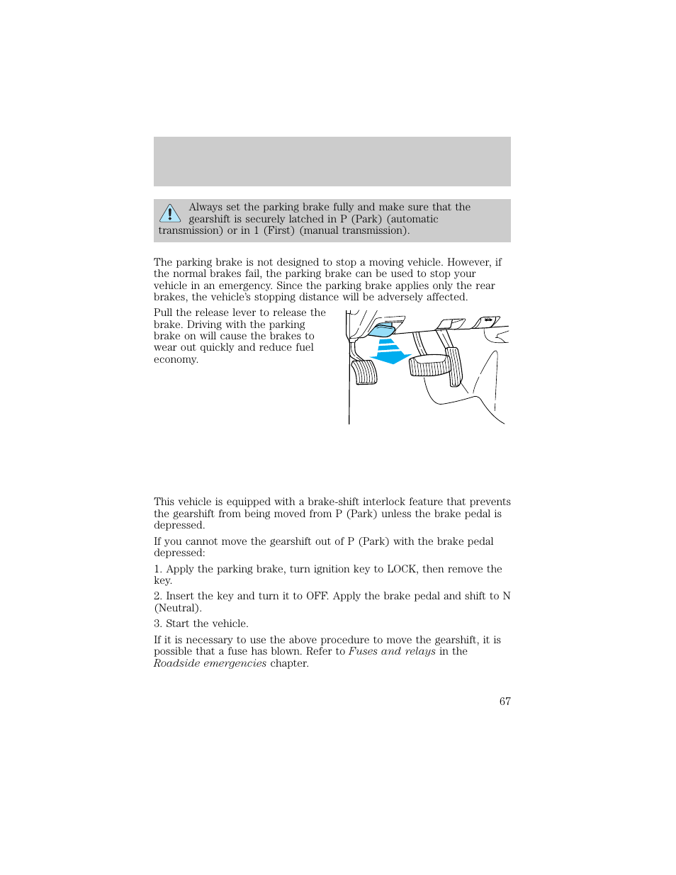 Driving | FORD 1998 Ranger User Manual | Page 67 / 160