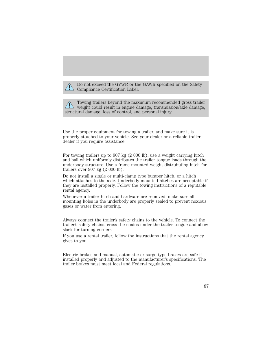 Driving | FORD 1998 Ranger User Manual | Page 87 / 160