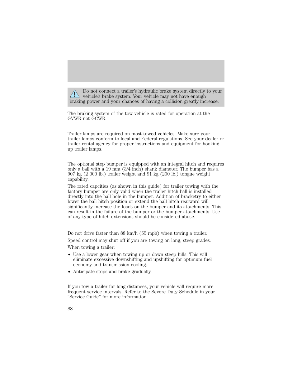Driving | FORD 1998 Ranger User Manual | Page 88 / 160