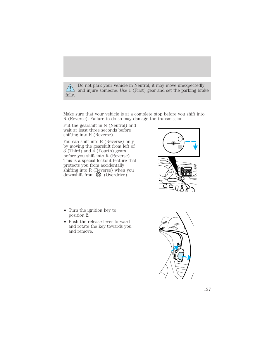 Driving | FORD 1999 F-150 User Manual | Page 127 / 232