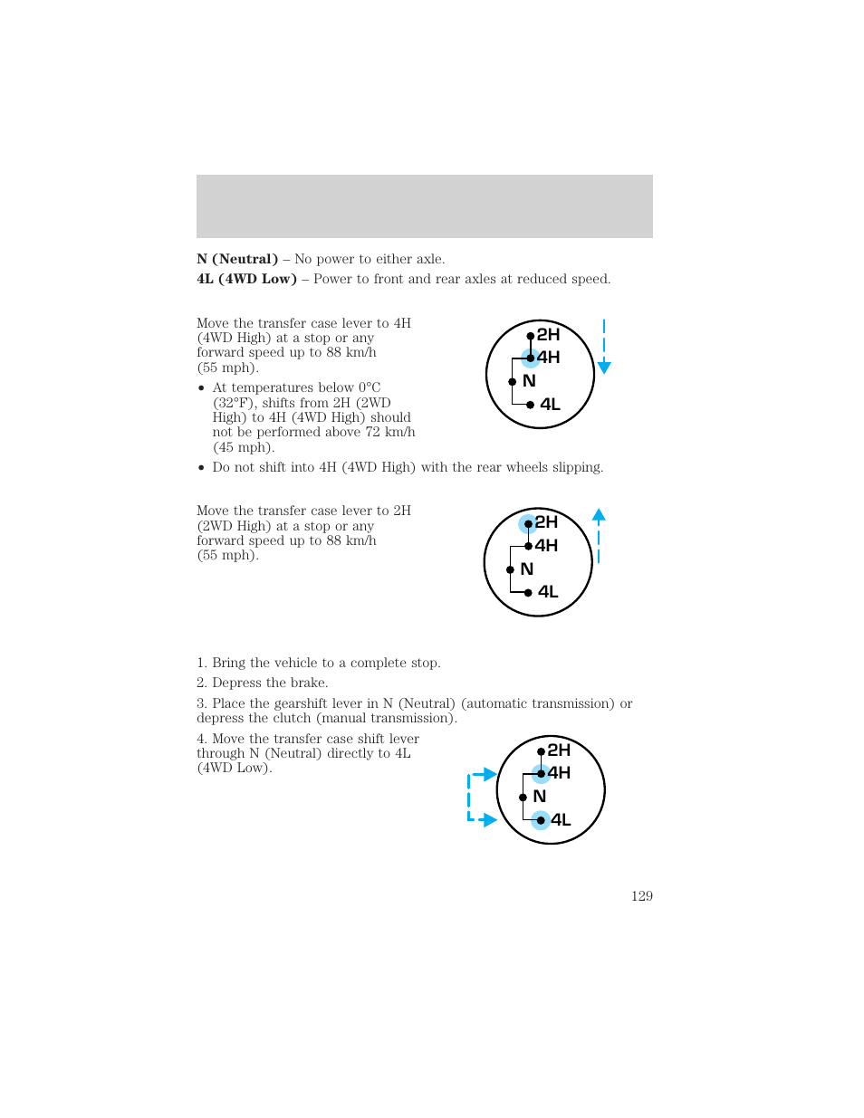 Driving | FORD 1999 F-150 User Manual | Page 129 / 232