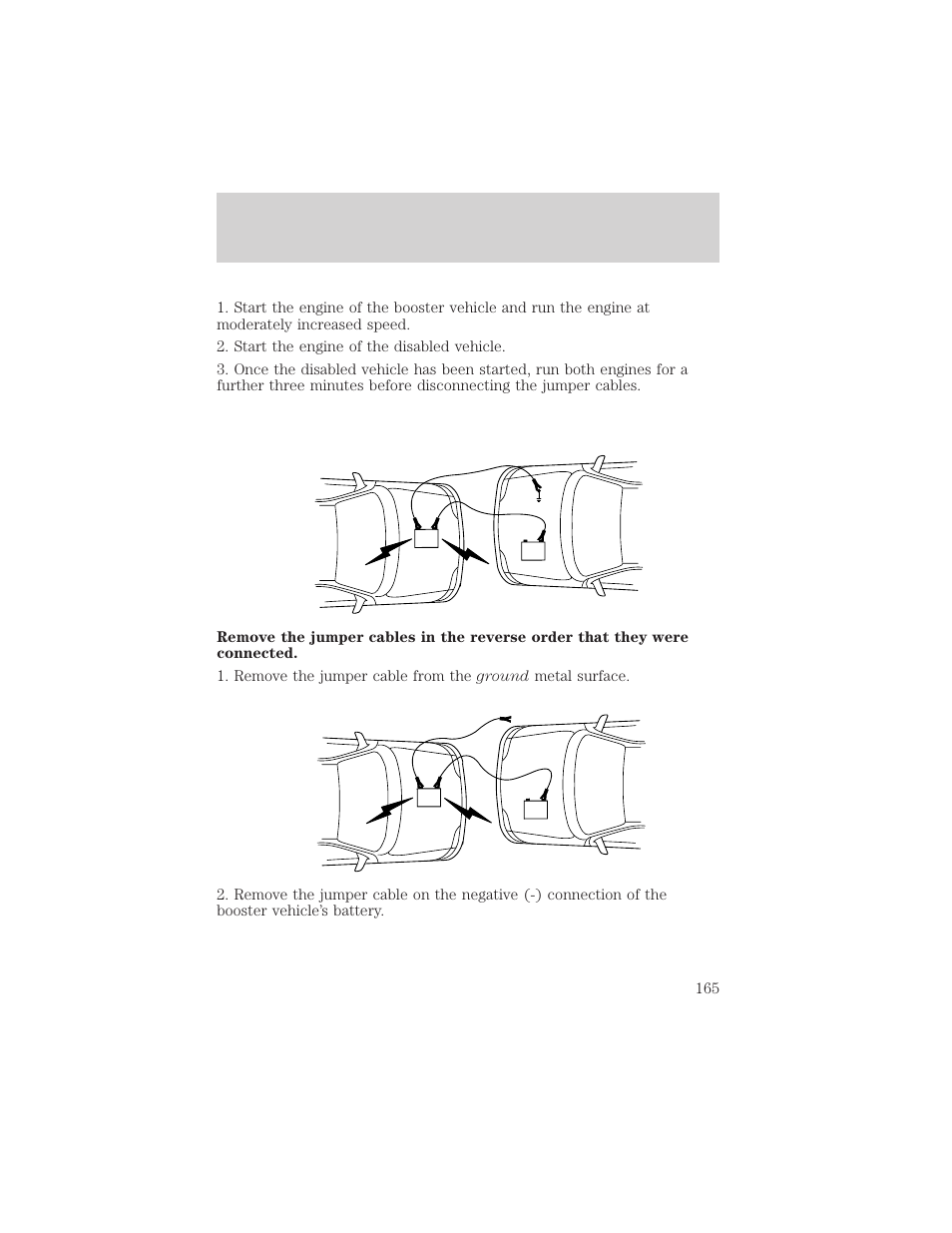 Roadside emergencies | FORD 1999 F-150 User Manual | Page 165 / 232
