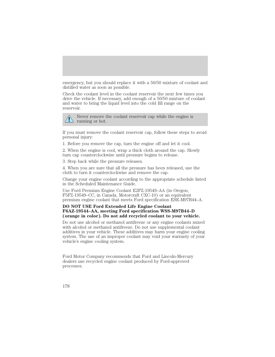 Maintenance and care | FORD 1999 F-150 User Manual | Page 178 / 232