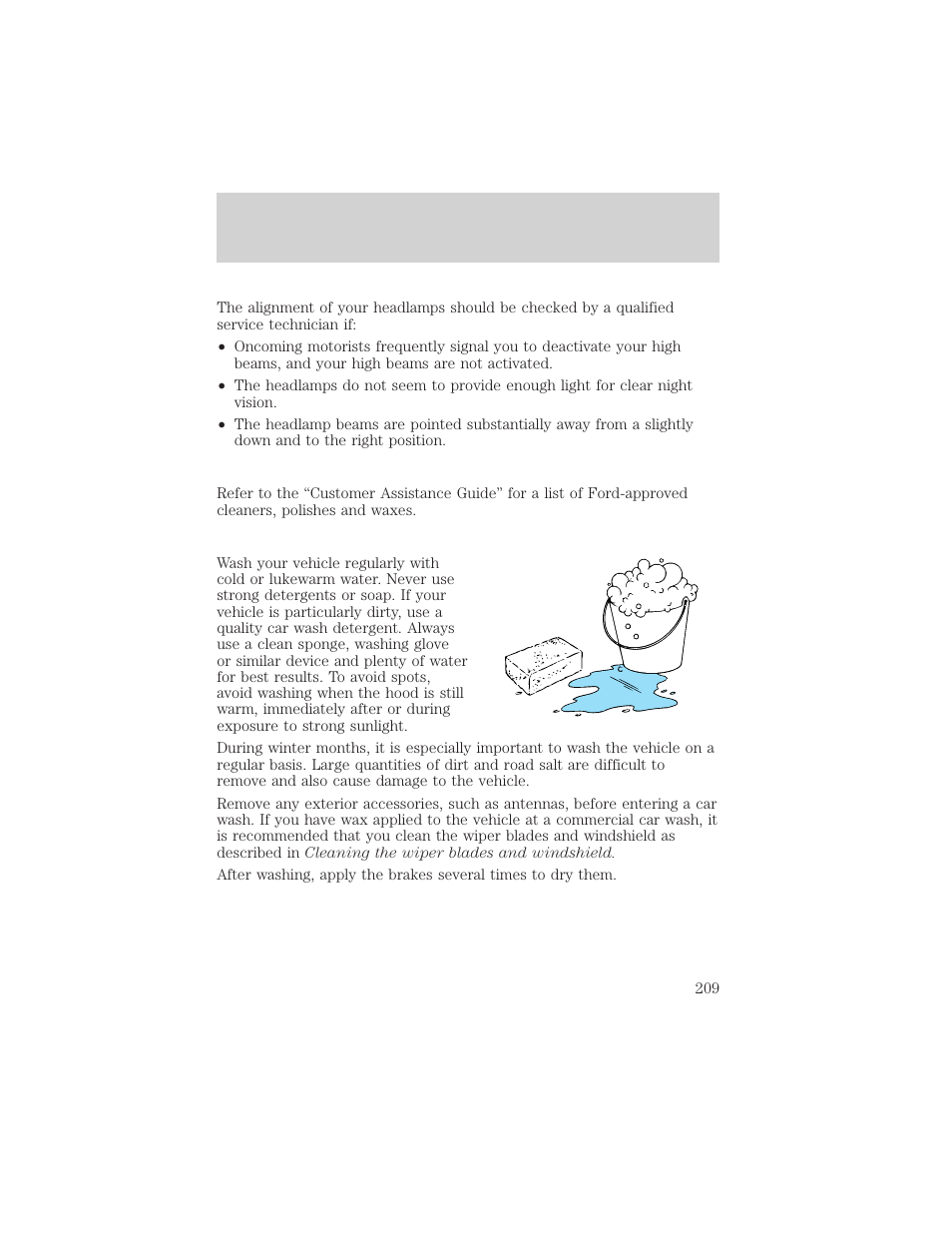 Maintenance and care | FORD 1999 F-150 User Manual | Page 209 / 232